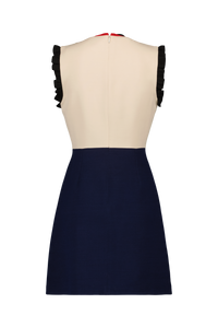 Robe tricolore à volants