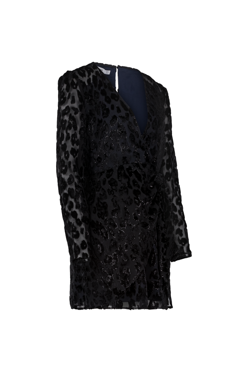 Robe noire léopard