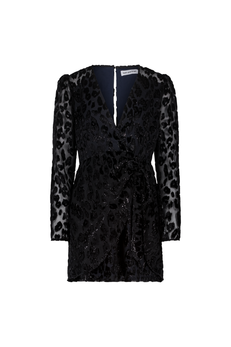 Robe noire léopard
